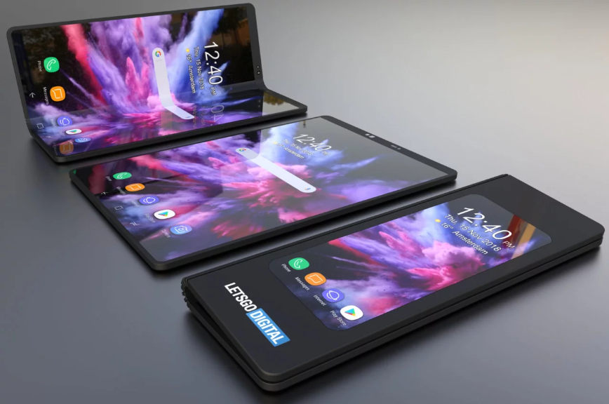 Foldable Smartphone Galaxy F Was Revealed Via Amazing 3D Renders