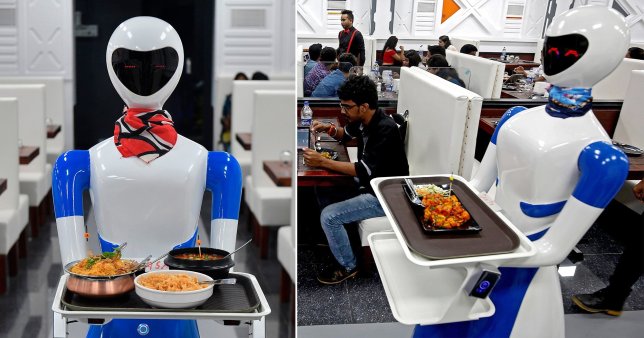 This Restaurant In Bangalore Has Robots As Waitresses And They Can Greet Guests By Name