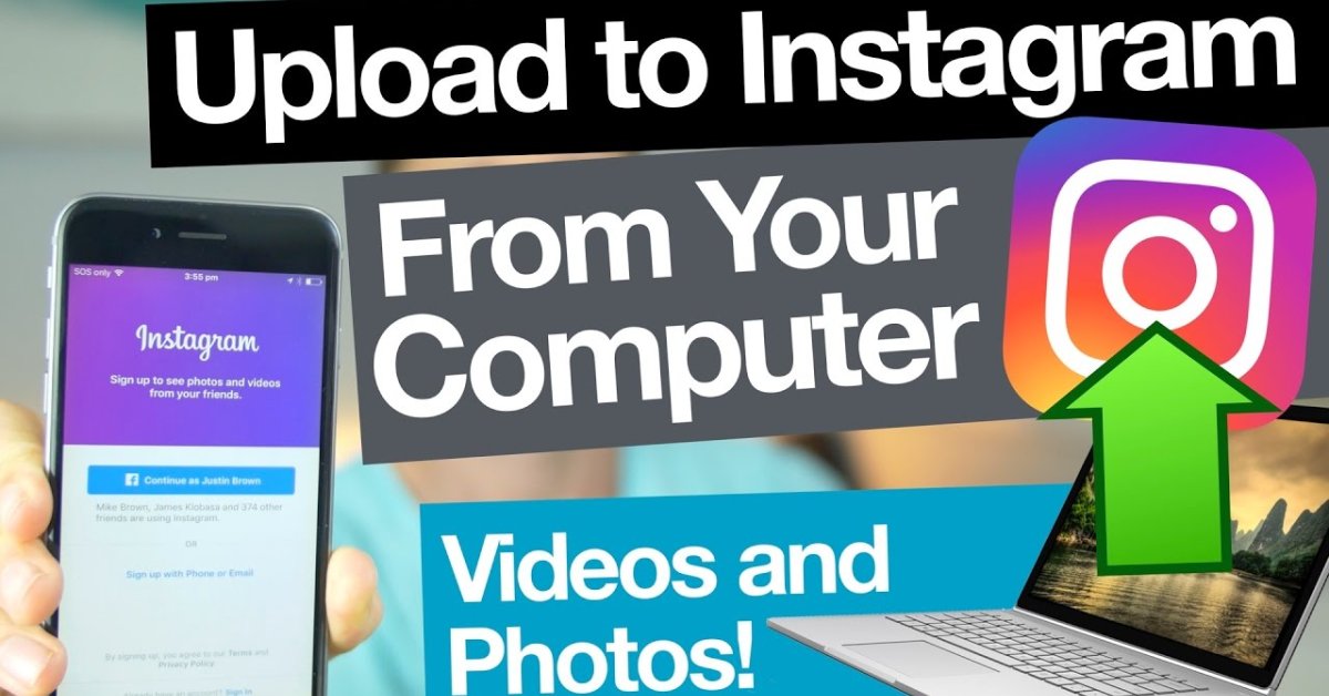 how to post photos on instagram with a pc