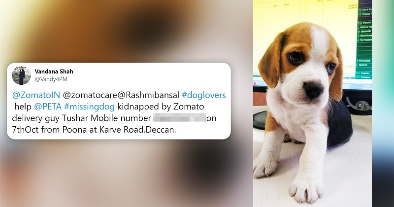 Zomato Delivery Guy Kidnapped Customer’s Pet Dog
