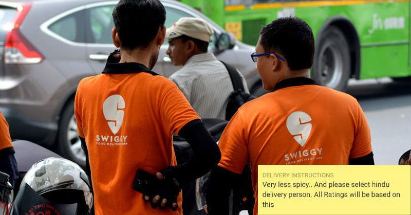 Customer Refused To Receive Order From Muslim Swiggy Delivery Man ...