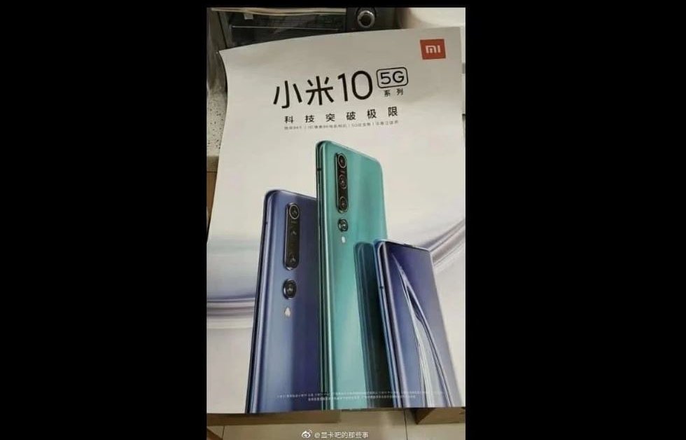 Xiaomi Mi 10 & Mi 10 Pro Design Revealed In Full Via New Leaked Poster