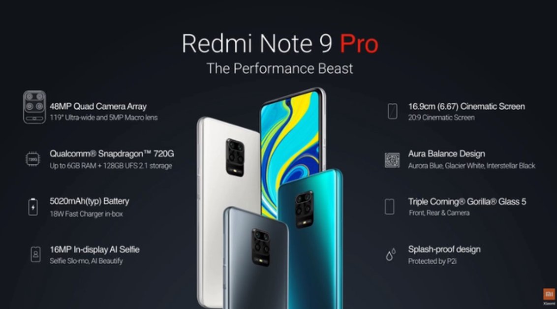 xiaomi redmi note s9 specs