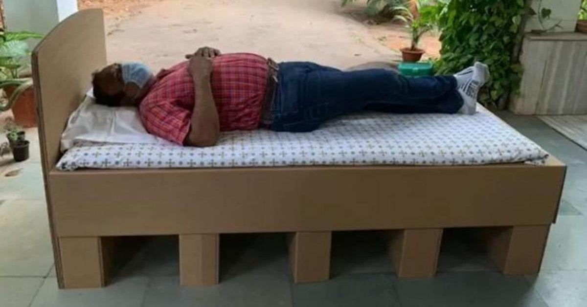 Made In India Cardboard Bed  Only Costs Rs 900 And Take 