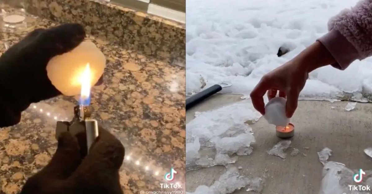 TikTok Users Are Burning Snow To Prove It's Fake