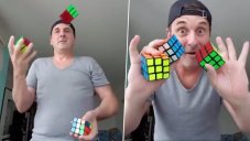 This Man Solved Three Rubik's Cube In Under 45 Secs While Juggling With Them