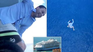 Man Banned For Life After Jumping Off A Cruise For Viral Video