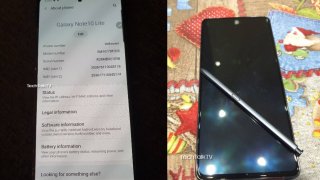 Galaxy Note 10 Lite Live Photos: Flat Screen & Square Rear Camera Module