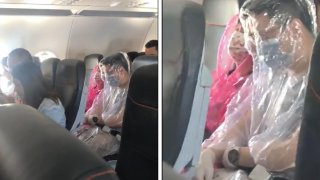 Two Passengers Wrapped In Plastic On A Flight For Fear Of Coronavirus