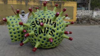 Hyderabad Inventor Made A Co.ro.na.vi.rus-Shaped Car To Raise Awareness