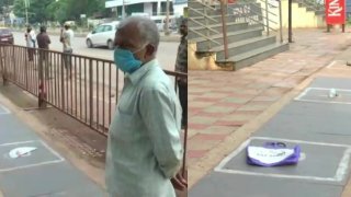 Indians Fighting Over Places Outside Liquor Shops With Slippers, Helmets, And Bags
