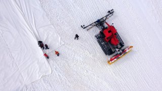 10,000 Square Meters Of White Covering Is Preventing The Ice From Melting