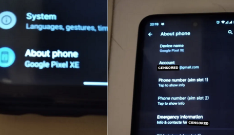 Google Pixel Xe Live Photos Reveal Punch Hole Design Thick Bezels Mobygeek Com
