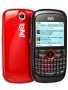 iNQ Chat 3G phone. Announced Oct 2009. Features TFT, 256K colors display, 3.15 MP primary camera, 1150 mAh battery, 100 MB storage.