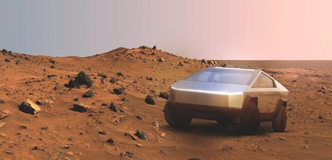 Tesla-Cybertruck-On-Mars