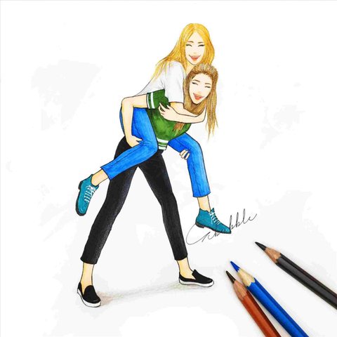 Best Friends Sketch Over 4305 RoyaltyFree Licensable Stock Illustrations   Drawings  Shutterstock