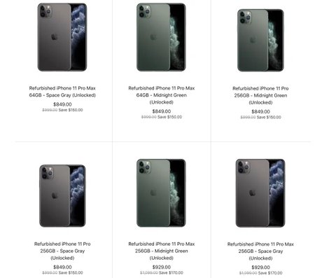 Apple Starts Selling Refurbished Iphone 11 11 Pro And 11 Pro Max Mobygeek Com
