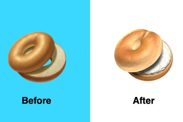 Apple Bagel Emoji Before After Emojipedia 0