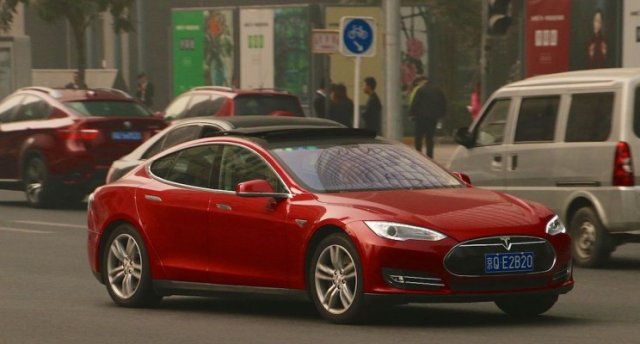 Tesla Model S In Beijing Resize Md