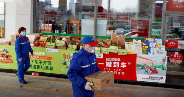 People just need to order veggies on the app then drive to the gas station to pick up the goods