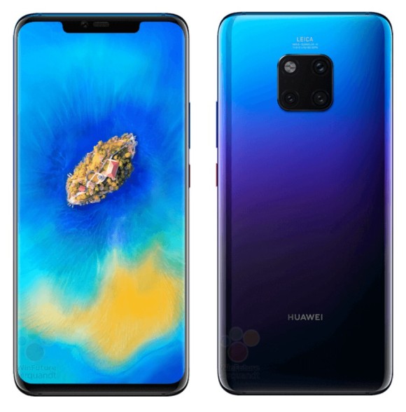 180925 Huawei Mate 20 Pro Leak Twilight Blue Black