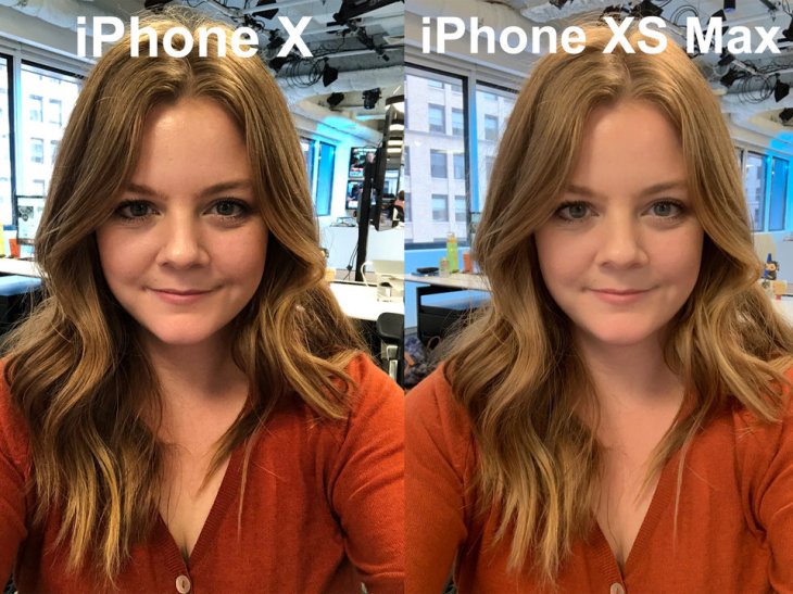 Selfie Camera iPhone XS between iphone X