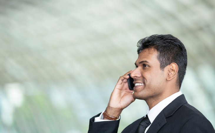 Mobile Phone User Stock Image