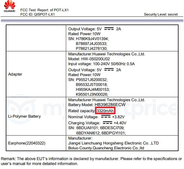 Image result for huawei smart 2019 fcc certificate