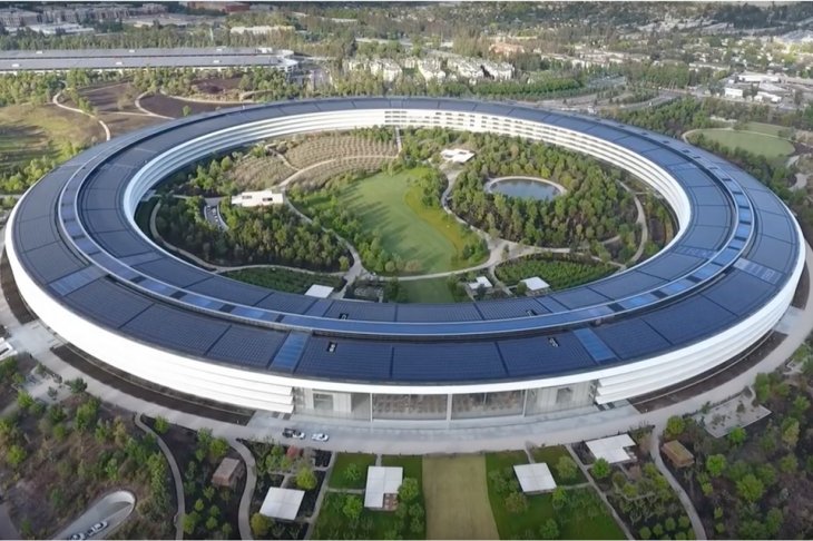 Apple Park Drone Footage April 2018 