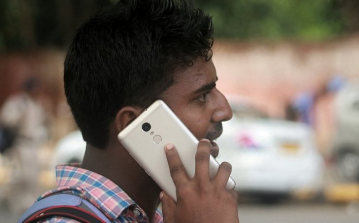 Indian Man Using Smartphone