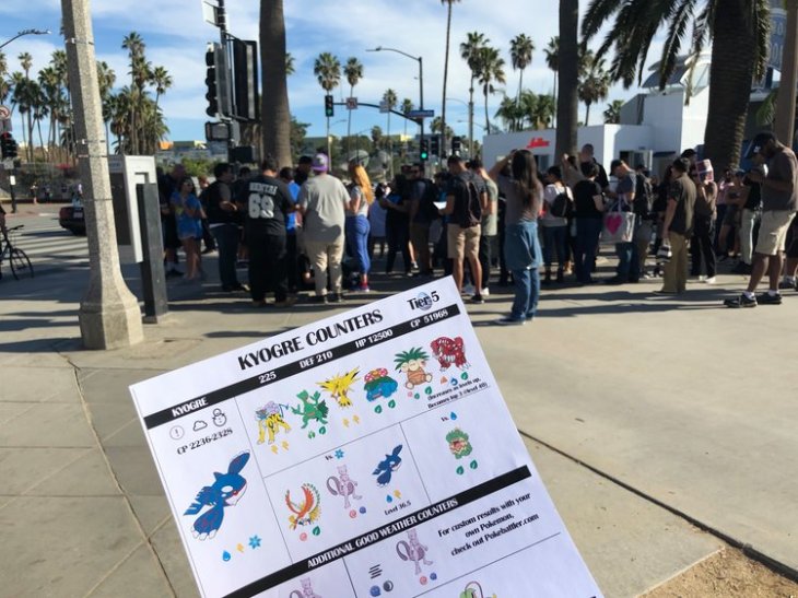 pokemon go kyogre raid santa monica