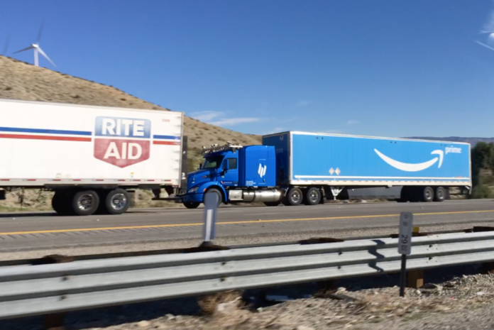Amazon Spotted Using Self Driving Trucks To Haul C