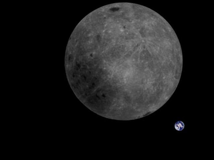 Káº¿t quáº£ hÃ¬nh áº£nh cho Chinese satellite captures moon and Earth like you've never s