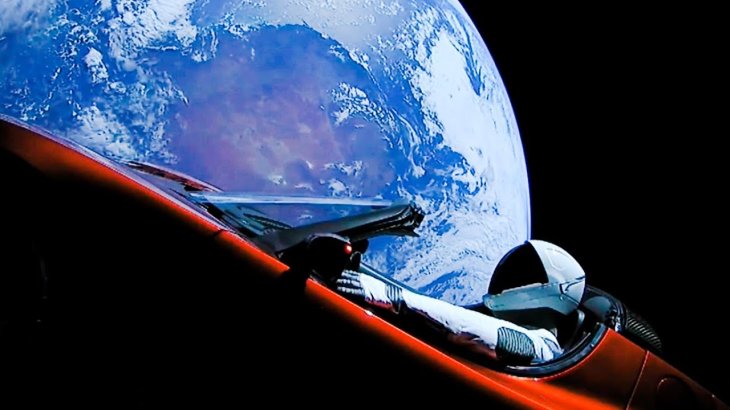 Kết quả hình ảnh cho tesla roadster and starman