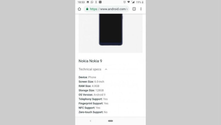 Nokia 9 Pureview Android Enterprise Listing Intext