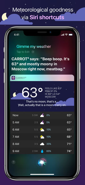 Carrot Weather Siri