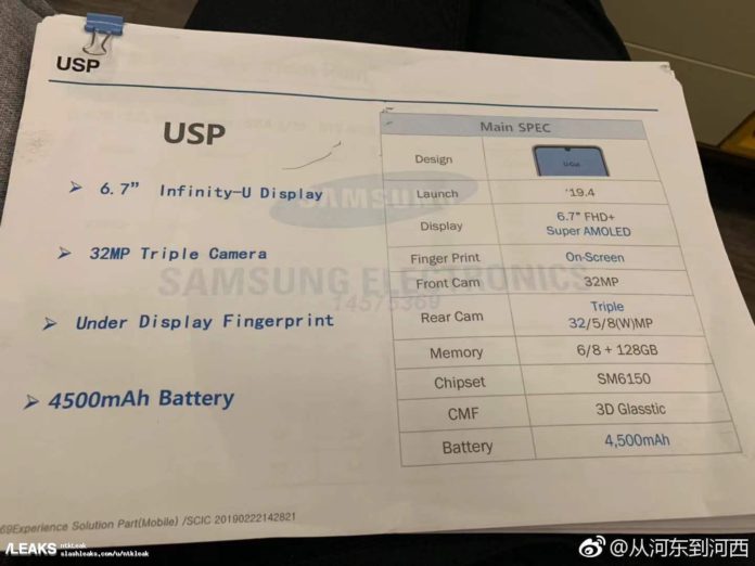 Samsung Galaxy A60 Specifications Leaked 696x522