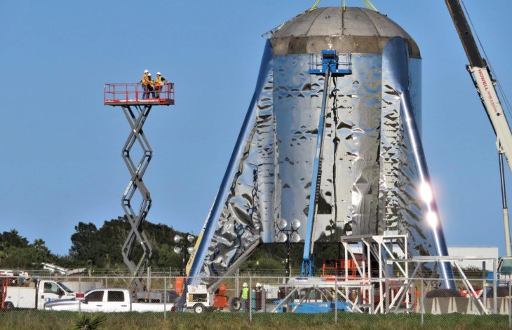 Boca Chica Starship Final Dome Install 012419 Nasa