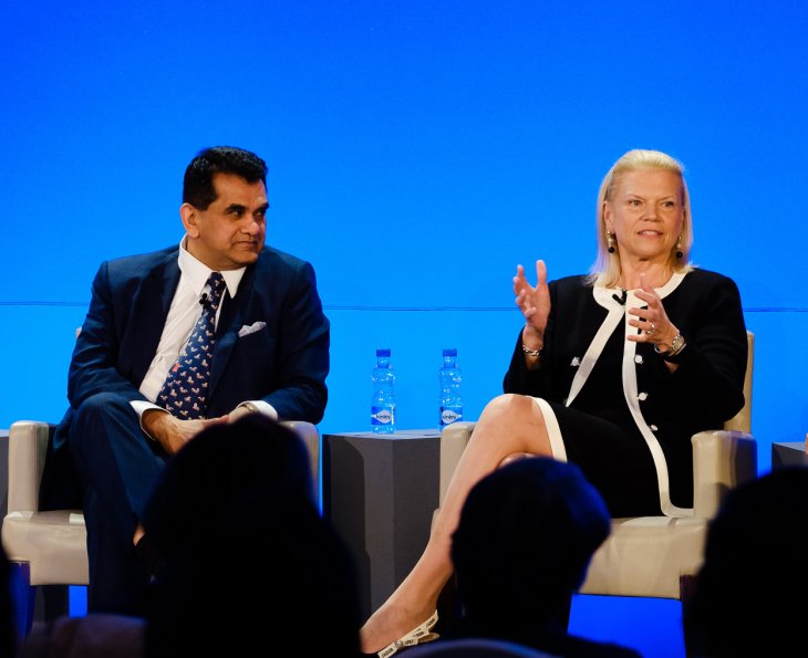 Ginni Rommetty Chairman Ceo Ibm With Amitabh Kant