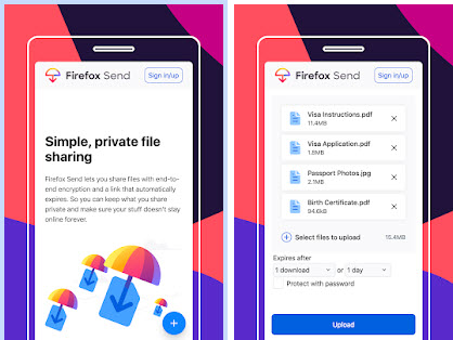 Káº¿t quáº£ hÃ¬nh áº£nh cho firefox send mobile