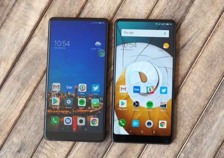 Xiaomi Mi Mix 2s Vs Mi Mix 2 Front