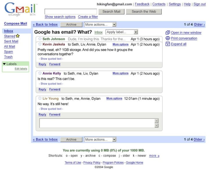 2004 Gmail Ui