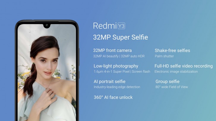 redmi y3 dual camera price