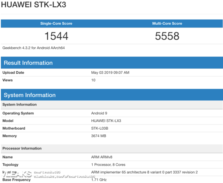 Huawei P Smart Z Kirin 4gb Ram Android 9 Geekbench