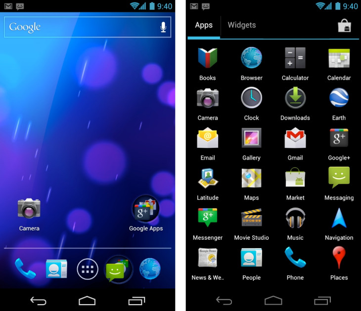 Káº¿t quáº£ hÃ¬nh áº£nh cho android 4.0 Ice Cream Sandwich (2011)