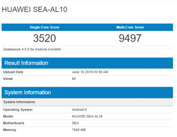 Huawei Nova 5 Pro Geekbench E1560840882169