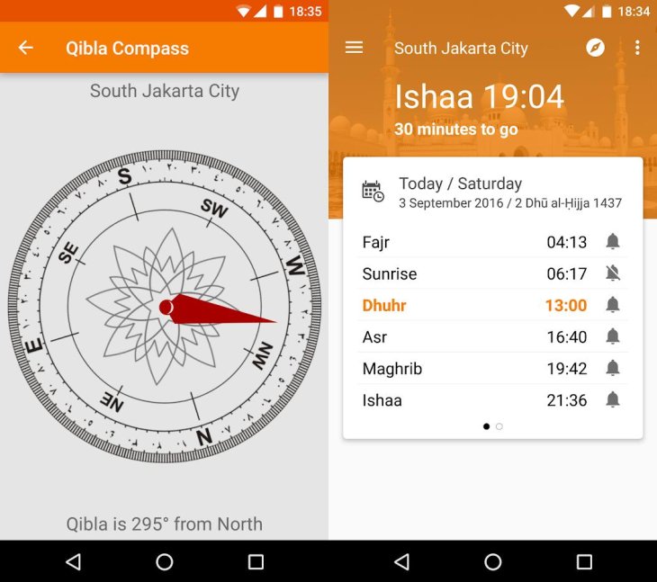 Prayer Times with Qibla