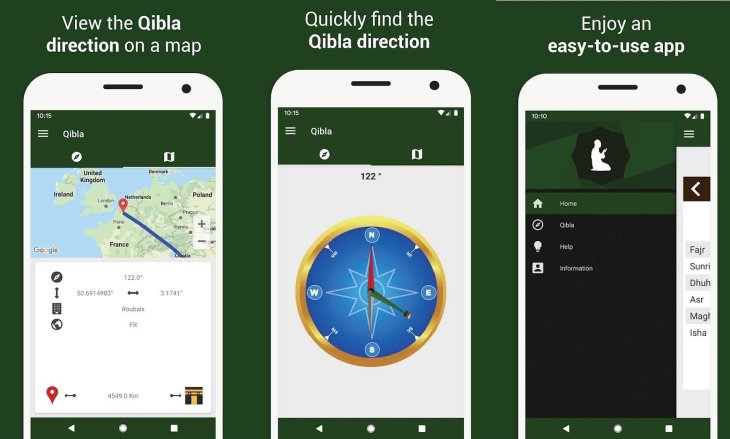 Prayer times: Qibla & Azan