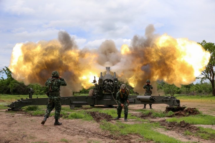 artillery fire