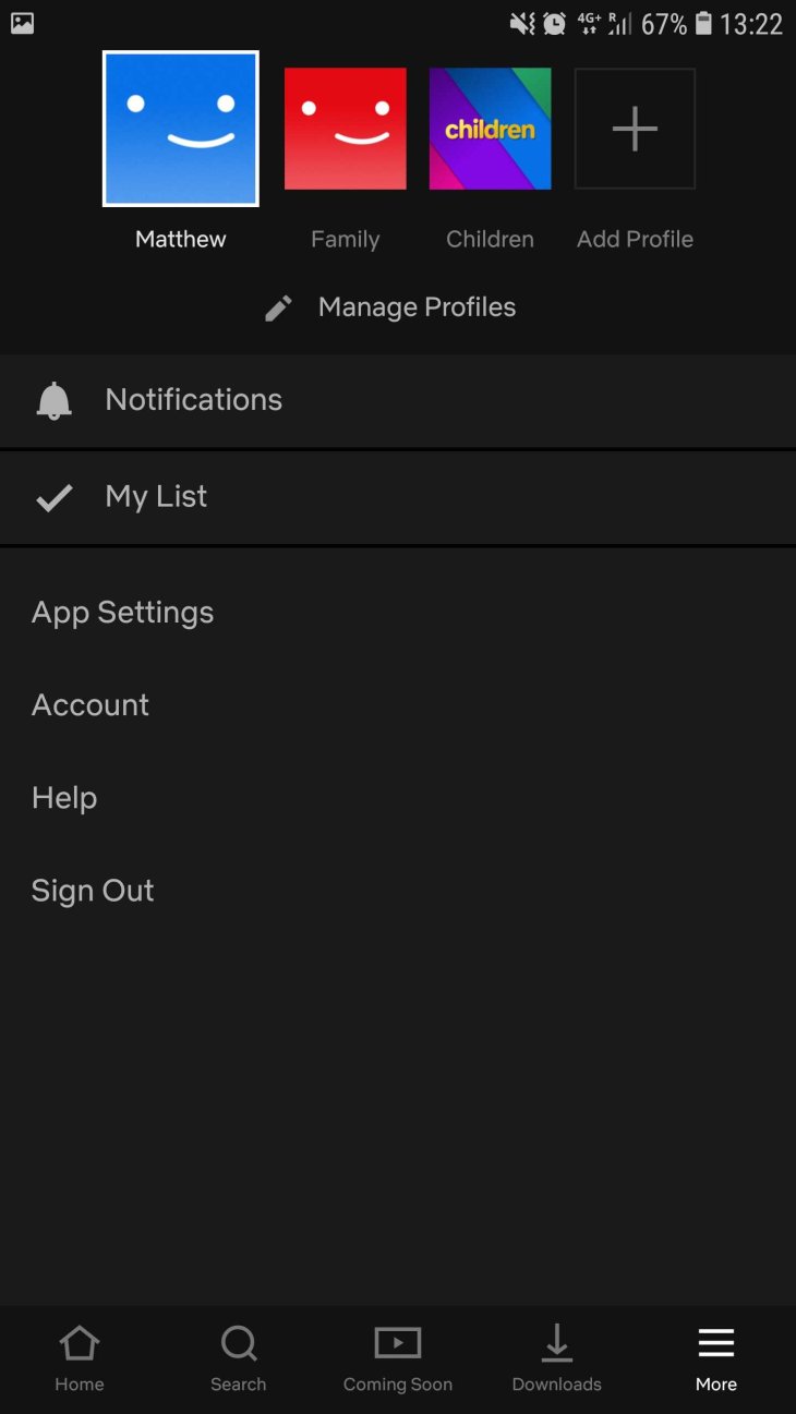 Netflix-Android-account